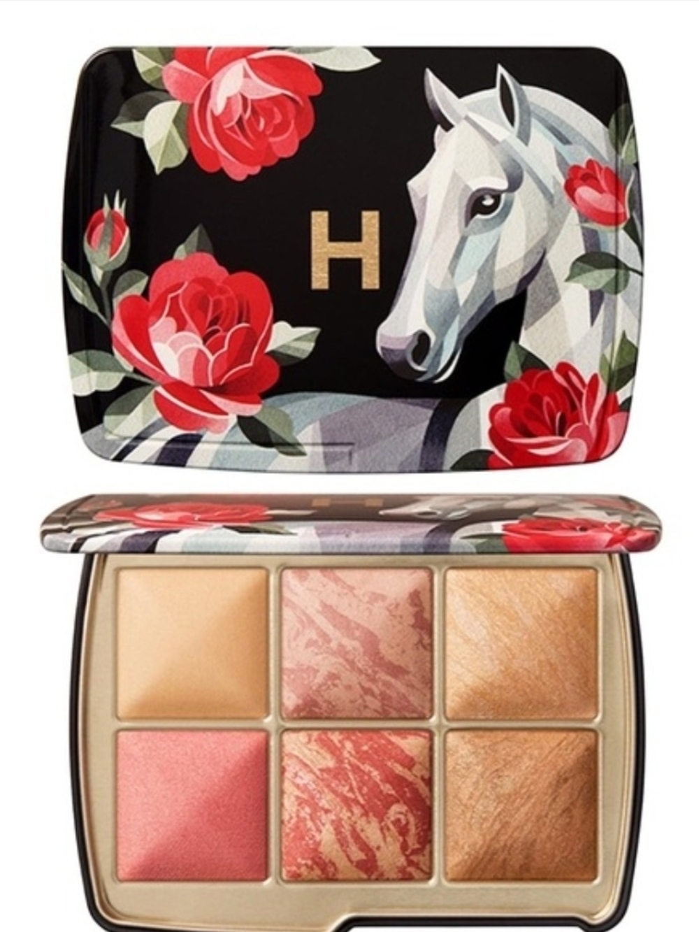 Pressed Highlighter & Blush Palette - Pink, Peach & Gold Radiance From Sephora